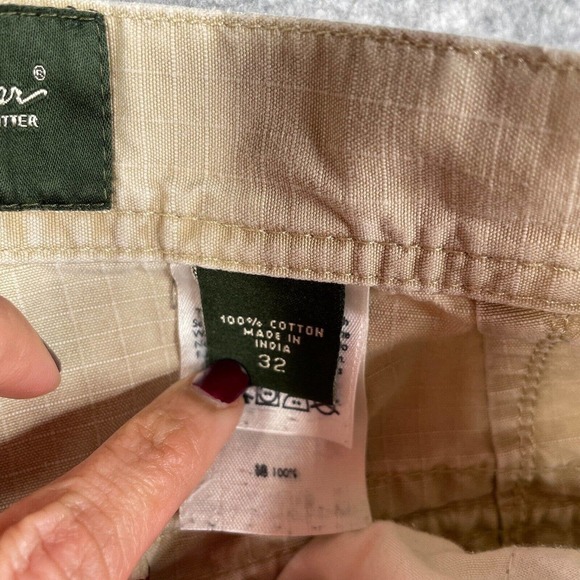 Eddie Bauer Cargo Shorts Mens 32 Ripstop Relaxed Outdoor Hiking Shorts Tan Beige - Picture 8 of 9